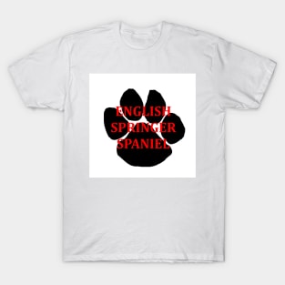 english springer spaniel name paw T-Shirt